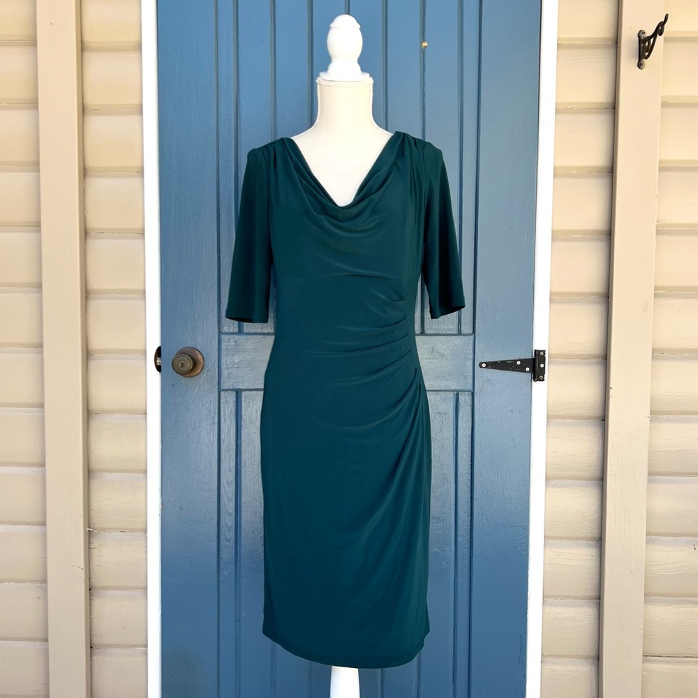 LAUREN RALPH LAUREN Cowl Neck Jersey
Dress Green Women Size 8 - Picture 2 of 9